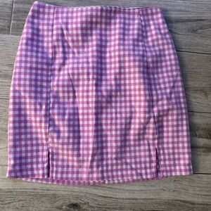 Pink Gingham Women's Skirt